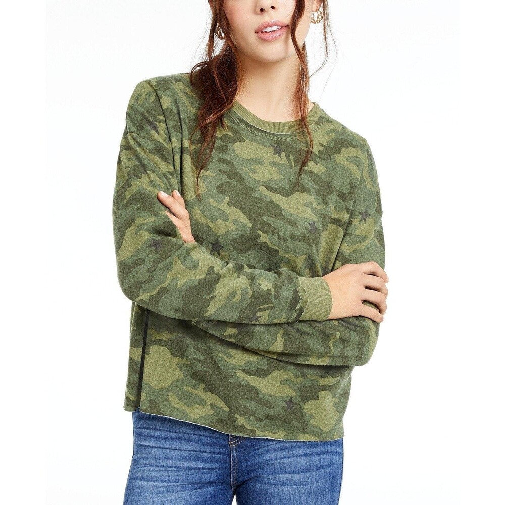 Crave Fame Lace-Up Back Sweatshirt - L